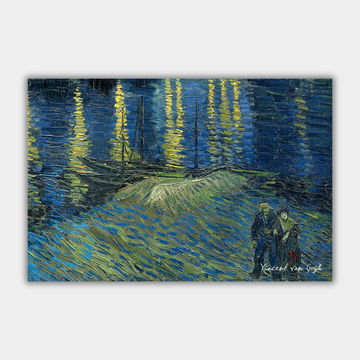 Vincento van Gogo paveikslas - Žvaigždėta naktis virš Ronos