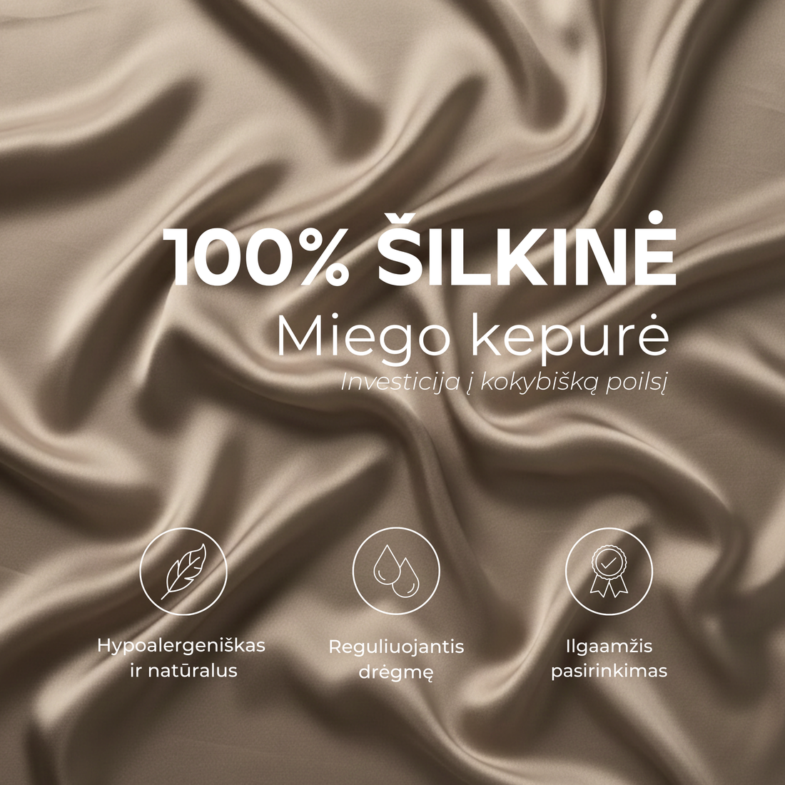 Šilkinė miego kepurė