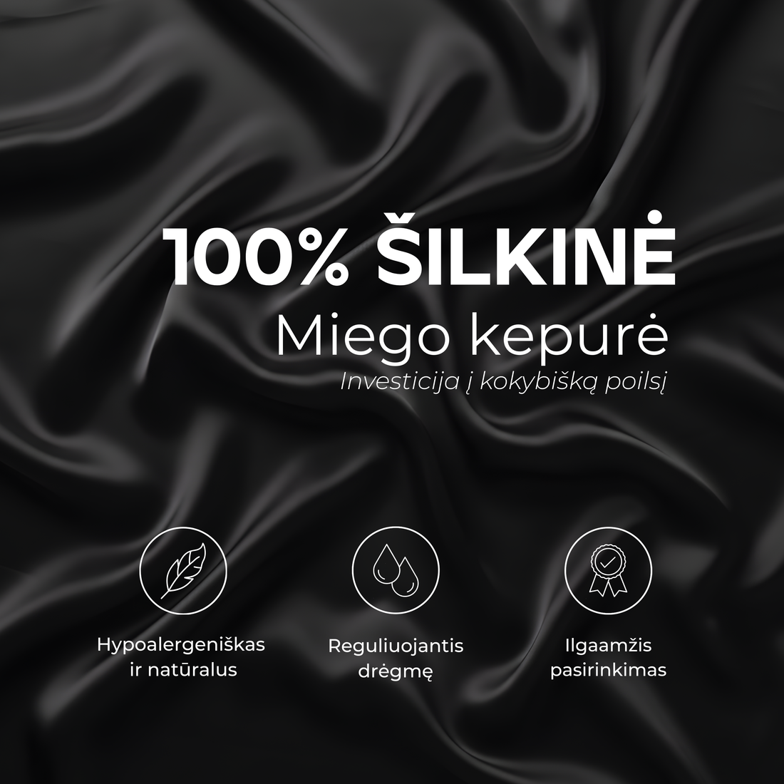 Šilkinė miego kepurė