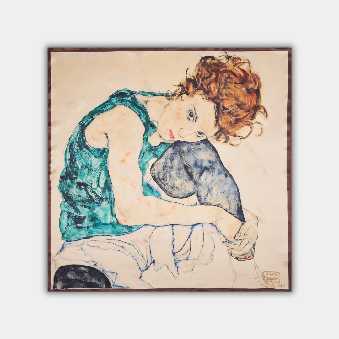 Egon Schiele - Sėdinti moteris aukštai pakeltu keliu