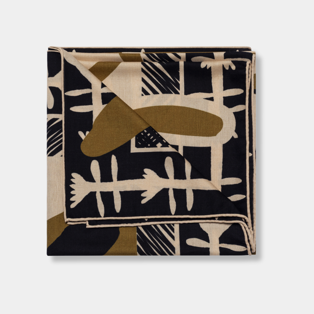 Kašmyro ir šilko skara NO.04 | 129x129