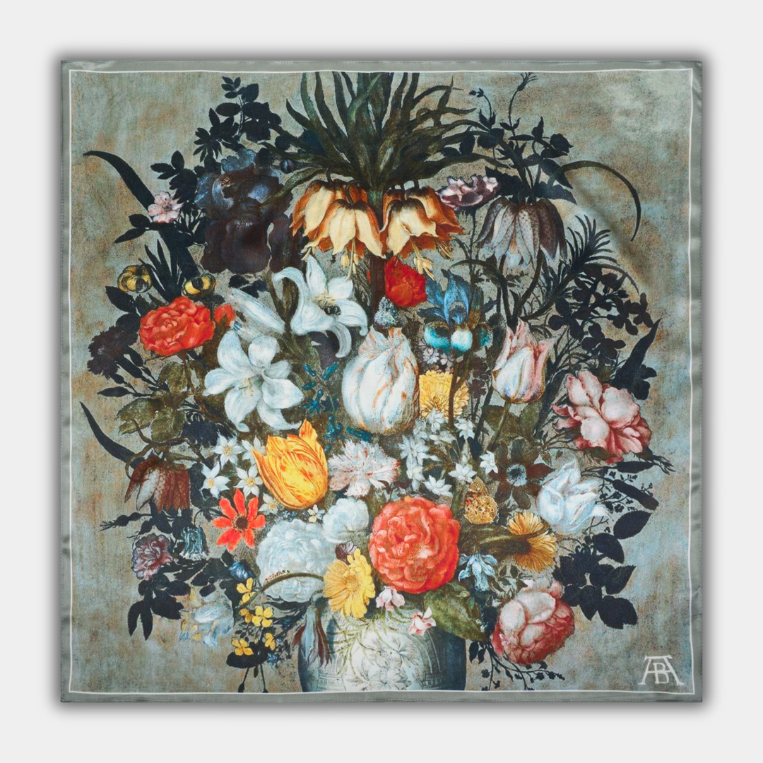 Ambrosius Bosschaert - Gėlės kiniškoje vazoje, kriauklė ir vabzdžiai